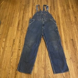 VTG USA Blue Denim Overalls 40x 32